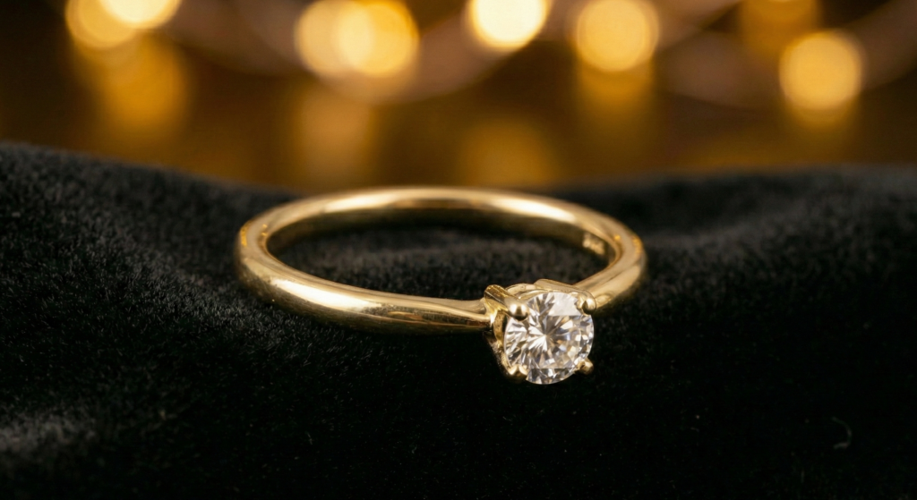 Inel aur cu piatra clasica